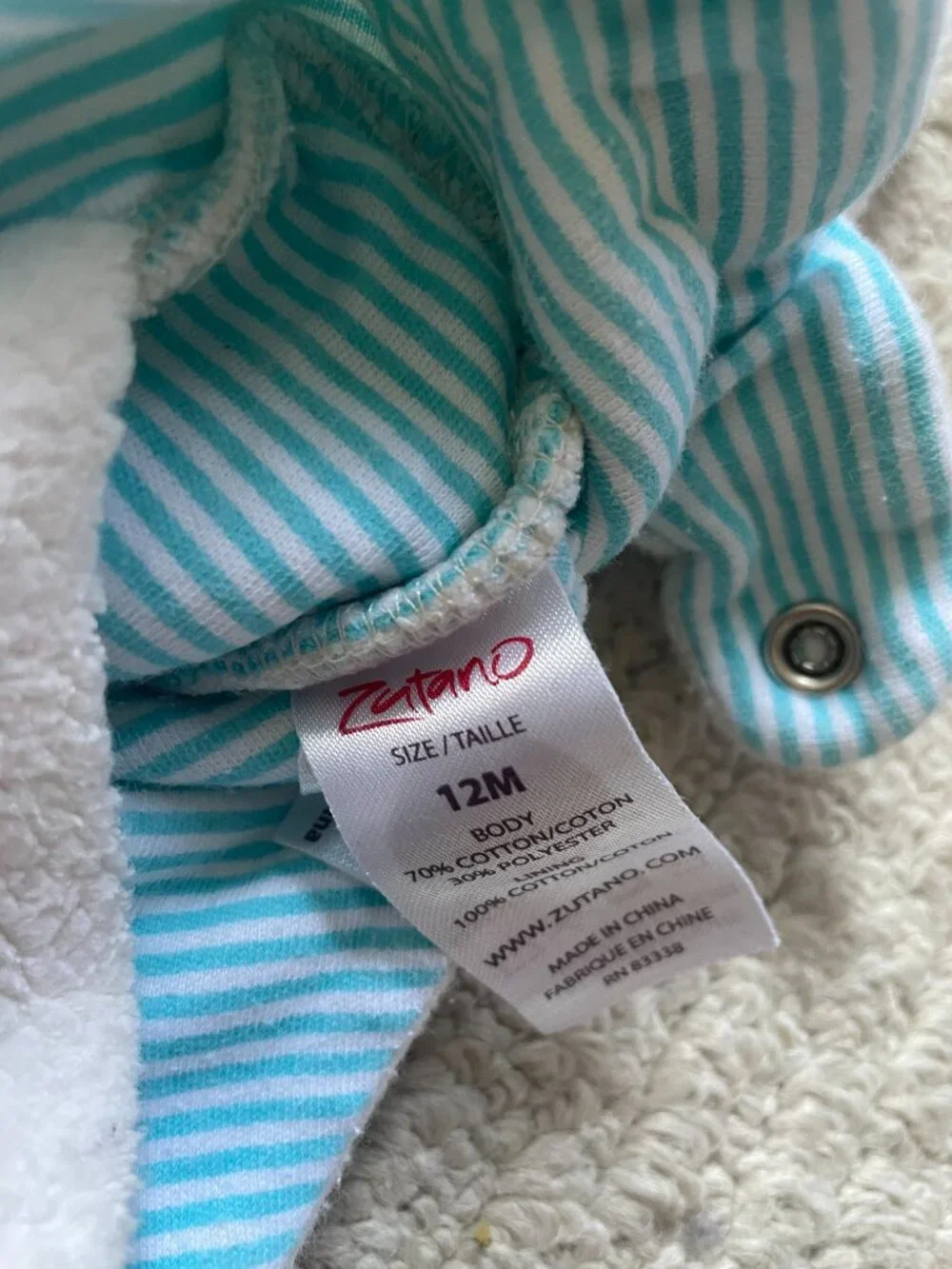 Zutano Fleece booties 12m